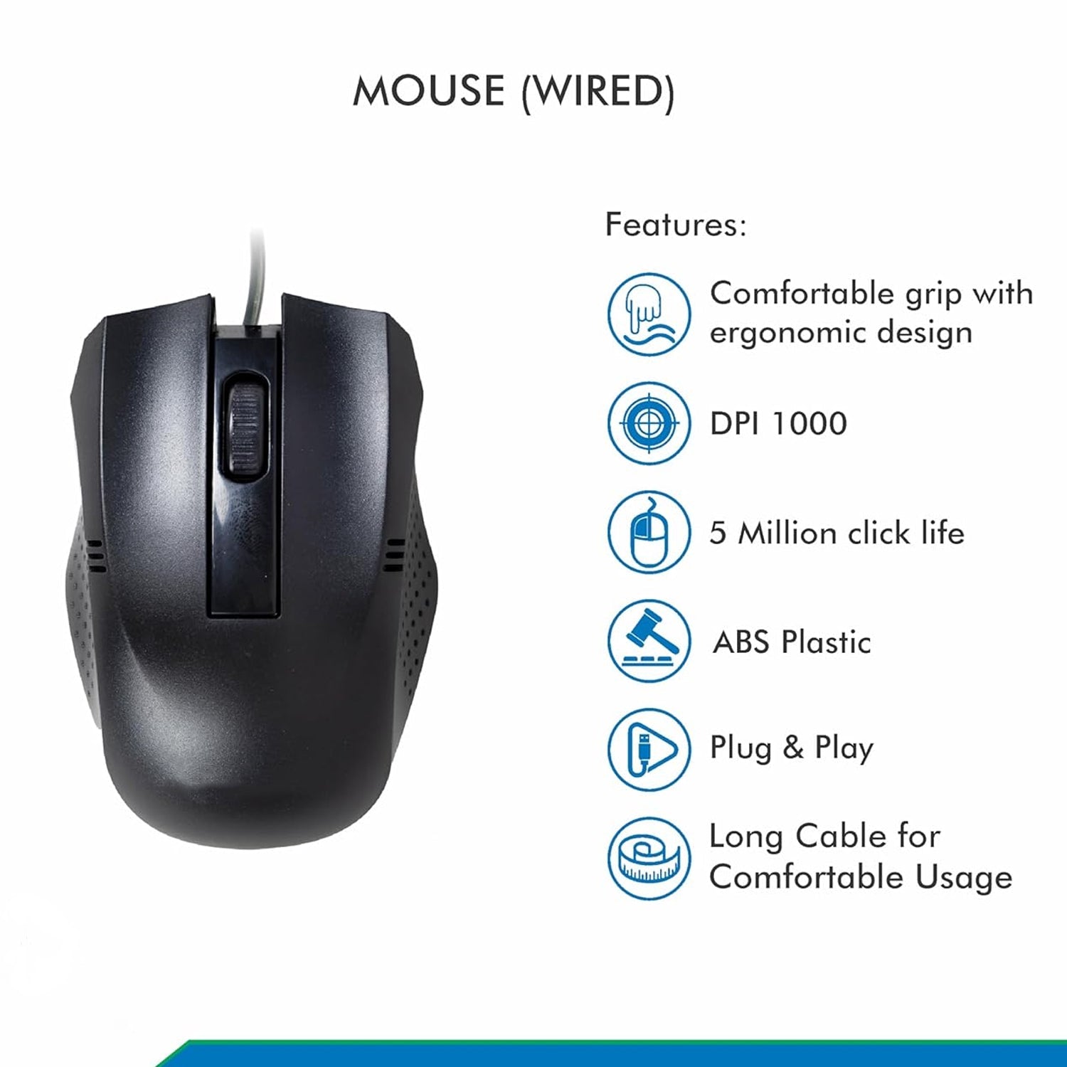 Computer / Laptop Wired Optical Mouse (1 Pc) Computer / Laptop Wired Optical Mouse (1 Pc)